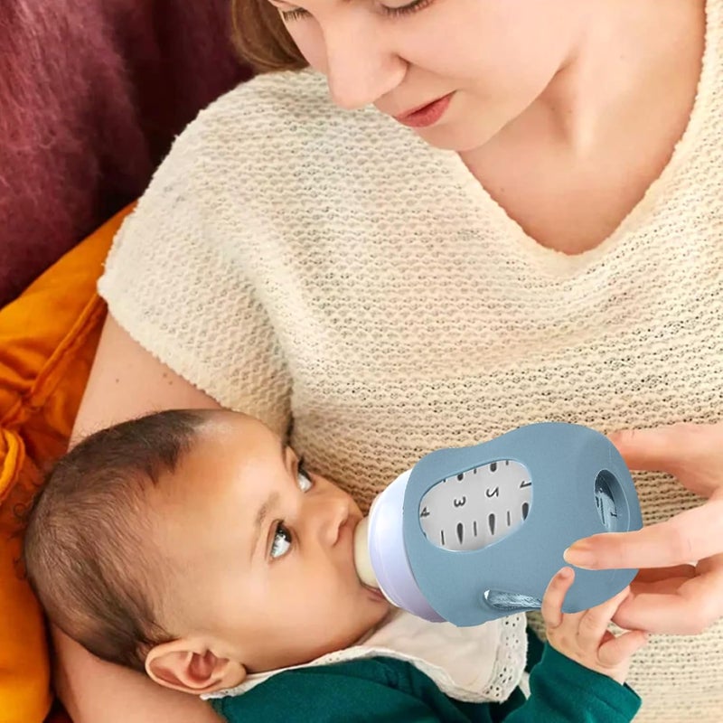 Juome Silicone Sleeves for Avent Natural Glass Baby Bottle - 3 Pack Anti Breakage Baby Bottles Holder, Compatible with Philips Avent Anti Colic Baby Bottles 4 oz - Image 3